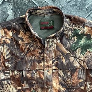 TRACKERS SCENTGUARD Camouflage Vented Button-Up Shirt Jacket Outdoor Hunting